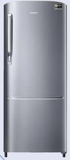 Samsung RR20C2412S8 Single Door Refrigerator 192L Direct Cool Silver